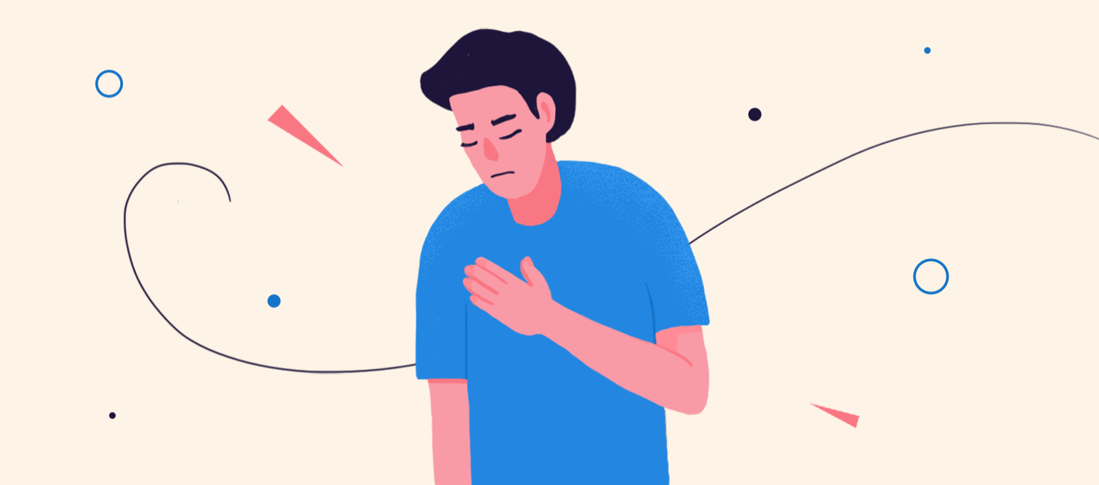 焦虑可能会导致你的胸部压力